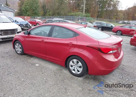 2016 Hyundai Elantra Se from USA, damaged, VIN KMHDH4AE9GU478119